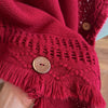 Autumn Winter Women Knitted Cape Shawl Wrap Cloak Ethnic Hooded Poncho Hoody Jumper Sweater Tassels Echarpe Blanket