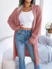 Women's Solid Color Shawl Collar Knit Cardigan Sweater for Autumn Winter Casual Vacation Coat
