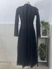 Lace Dress Women's Round Neck Hollow Out Slim Long Sleeve Retractoin Waist Big Swing Dresses 7AB8070