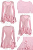 Women's A-Line Bodycon Mini Dress Ruffle Hem V-Neck Asymmetrical Buttons Long Sleeve Short Dress Party Streetwear Outfits
