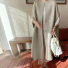Spring Winter Woolen Women Coat Solid Elegant Vintage Thick Korean Batwing Style Chaqueta Mujer 2R8845