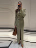 Casual Glossy Fitted Button‑Detail Jacket Skirt Set Lapel Collar Long‑Sleeve Autumn Women Outfit Warm Lady Two‑Piece Suit