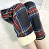 Padded Thickened Wide Leg Pants Winter LambswoolPlaid Pants Female High Waist Casual Straight Pants