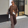 Fall Winter Women's Bomber Jacket Lapel Long Sleeve Zipper Suede Jacket Women High Street Jackets Coats Outerwears