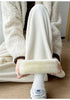 Winter Warm Thicken Lambwool Fluff Wide Leg Pants Women Korean Casual Snow Wear Pantalone Baggy Plush Fleece Spodnie
