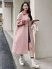 Contrasting Color Windbreaker For Women Lapel Long Sleeves Single Breasted Mid Length Trench Coat Spring 2DA8980