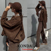 Casual Soft Martini Green Bomber Jackets Women Long Lantern Sleeve Oversized Autumn Winter Coats Outwears