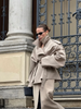 Solid Turn-down Collar Full Sleeve Coat Women Double Breasted Short Blazer Spring Lady Daily Casual Street Outfit