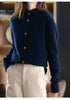 Autumn Winter Stand collar Knitted Cardigan Loose Short Jacket Women's Outerwear Korean version long sleeved Sweater Coat