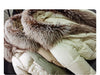 White Duck Down Jacket Winter Women Warm Loose Coat Natural Real Fox Fur Collar Thick Outerwear Parkas