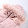 Wool Collar Hooded Cotton Women's Jacket Zipper Elastic Hem Long Sleeve Pocket Women Winter Coats Autumn Short Jacket For Ladies