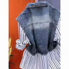 Fake Two Denim Shirts Women Spring Autumn Korean Joker Striped Denim Shirt Ladies Top Casual Jean Coat Female