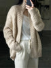 Autumn Winter Thick Turtleneck Cashmere Knitted Cardigan Women Casual Knit Loose Wool Sweater Larg Size Female Jacket Tops