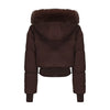 Women's Bomber Jacket Hooded Cropped Coat Winter Jacket Woman Cool Warm Clothes Coffee Black White Clothing XXL