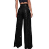 Women's Solid Color Wide-leg Pants Casual Elegant Black Sequins Holiday For Women Long Pant Womens Clothing