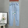 Spring Autumn Jeans Women's Denim Harem Pants Loose Large-size Elastic-waist Vintage Casual Trousers Female Jeans