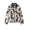 Women Cow Print Tassel Short Coat Casual Long Sleeve Lapel V-neck Single Breasted Jacket Lady Spring Autumn Outwear
