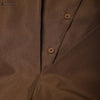 Women's Gathered Front Maxi Dresses Fall Solid Color Turn-Down Collar Long Sleeve Half Buttons Shirtdress Commuting