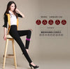 Spring Korean Black High Waisted Elastic Leg Pencil Pants Women's Solid Pockets Versatile Casual Straight Trousers