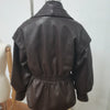 Solid PU Leather Jacket Women Turn-down Collar Zipper Front Puffy Sleeves Stylish Coat Spring Casual Lady Outerwear