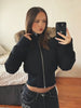 Faux Fur Hooded Cotton Jacket For Women Elegant Long Sleeve Zipper Coat Female Autumn Winter Warm Thicken Outerwear