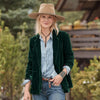 Elegant Women Blazer Gold Velvet Short Tops For Women Casual Long Sleeve Solid Small Suit Jacket