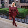 Elegant Full Sleeve Short Jacket Women Chic Zipper O-neck Shoulder-padded Blazer Coat Female Solid Coats Lady