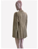 Autumn Winter Elegant Chic Short Fitted Faux Fur Blazer Women Single Button Puff Sleeve Fluffy Jacket