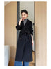 Notch Lapel Wool Coat Drop-Shoulder Women 100% Wool Loose Overcoat Double-Layers Autumn Winter Long Jacket Thick Trench Coat #24