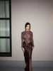 Off Shoulder Lace Satin Maxi Dress Women Elegant Long Sleeve Ruched Bodycon Mermaid Evening Club Party Formal Dress
