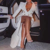 Elegant African Dresses for Women Spring Long Sleeve V-neck Office Lady Party Evening Maxi Dress Gowns Africa Clothing