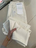 Winter Warm White High Waisted Denim Jeans Women Straight Leg Retro Wide Leg Denim Pants Cord Velvet Casual Slim Denim Trousers