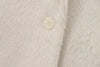 Winter Women's White faux fur Effect straight cut loose Edition casual suit jacket