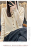 100% Merino Wool Sweater Cardigan Women Korean Coat Solid Color Top Spring/Autumn/Winter Women Hooded Cardigan