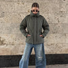 Women Brown Drawstring Waist Puffer Jacket Stand Collar Warm Cotton Padded Coat Casual Oversized Winter Parka Outerwear