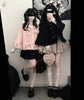 Japanese Viange Outerwear Clothing Warm Bow Ruffles Hooded Ponchos Lolita Style Sweet Kawaii Capes Coat Women Autumn Winter