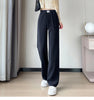 High Waist Retro Corduroy Stripe Women's Pants Fall Straight Causal Full Length Vintage Pockets All Match Japanese Y2k Trousers