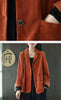 Spring Autumn Corduroy Short Jacket Versatile Women's Casual Coat 5XL Large Size Solid Loose Female Corduroy Outwear