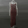 Sexy Mesh See Through Slim Evening Party Dresses Fall Winter Strap Christmas Outfits Glitter Diamond Long Dress for Women