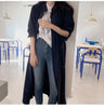 Spring Autumn Single Breasted Women's Shirt Dresses Sashes Stand Collar Korean Casual Straight Dress Female