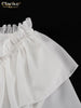 Sexy Loose White Women's Dress V-Neck Long Sleeve Ankle Length Dresses Elegant Classic Pleated Female Dress