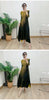 Gradient Pleated Dress For Women Round Neck Loose Casual Style Irregular Hem Female Clothes 2DB2221