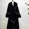 White Turn Coat Women's Autumn Winter Belt Woolen Coat Fur Coat Fragrant Wind High end Lightweight Short Fur Neck