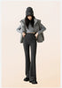 Winter High Waist Flared Pants Women Tummy Control Velvet Bell Bottom Trousers Thick Warm Wide Leg Pants Casual Streetwear Fashi