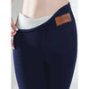 Fleece Lined Thermal Leggings Women Winter Leather Label Tights High Stretch Warm Fleece Lined Pants Outdoor Wear Cold Weather