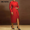 Women's Set Full Sleeve Long Blazer Coat+ Long Dress Suit Winter Streetwear Two 2 Piece Set Africa OL Work Outfits