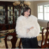 Faux Fur Coat Women Loose Lapel Full Sleeve Fluffy Short Overcoat Autumn Winter Street Lady Furry Warm Overcoat