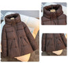 Hooded Parkas Women's Winter Cotton-padded Jackets Mid-length Overcoat Thicken Warm Casual Parkas Streetwear