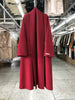 Women Bathrobe Style Double Sided Wool Coat Loose Big Turn-Down Collar Long Sleeve Warm Wool Jacket Autumn Winter