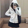 Streetwear Black Hoodie Coat Women's Clothing Hooded Zipper Slim Fit Y2k Jackets Casual Sweatshirts Tops Ropa Mujer